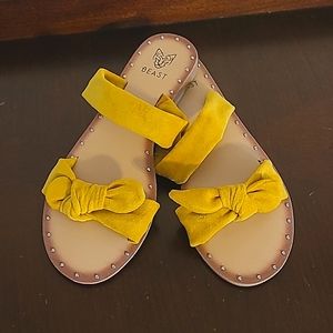 Beast Yellow Rita Sandals, size 7.5